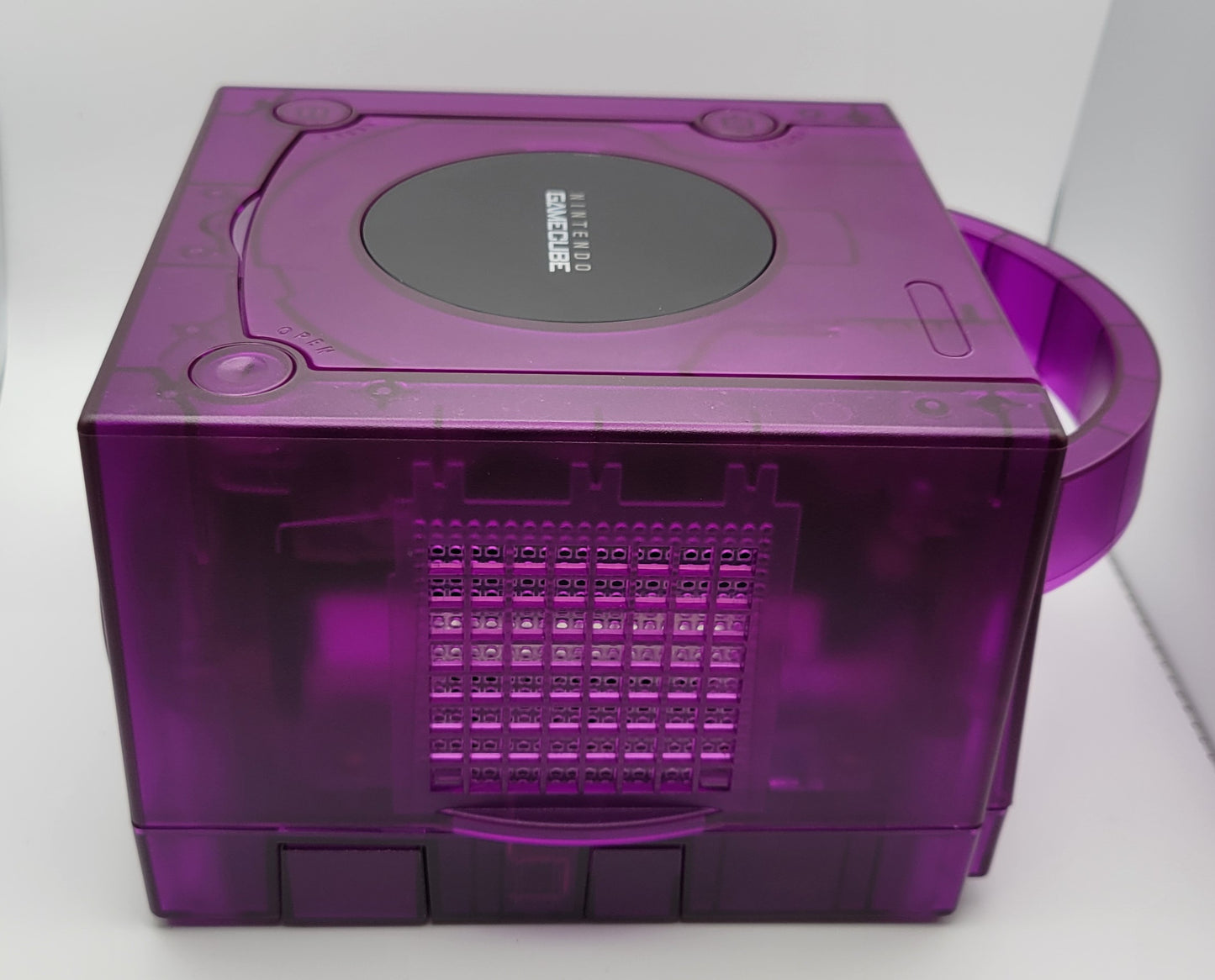Picoloader GameCube (Transparent Purple Shell DOL-001) With Purple LED