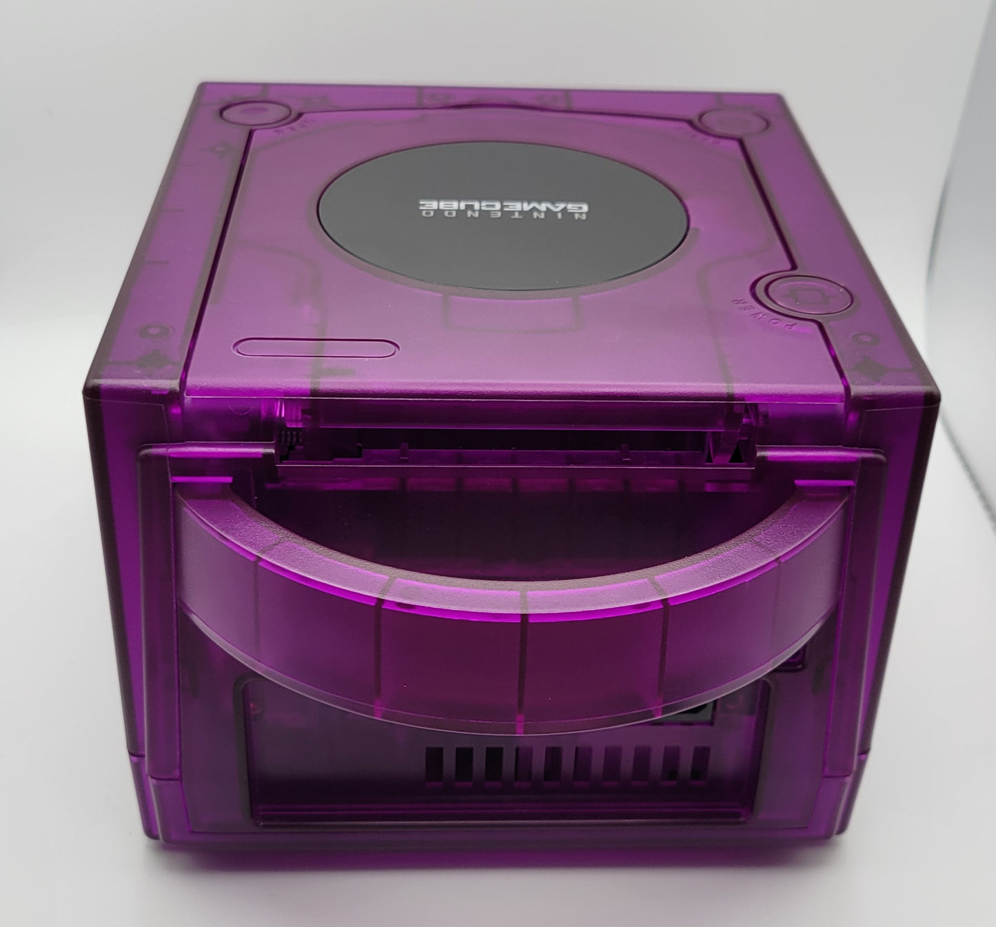 Picoloader GameCube (Transparent Purple Shell DOL-001) With Purple LED