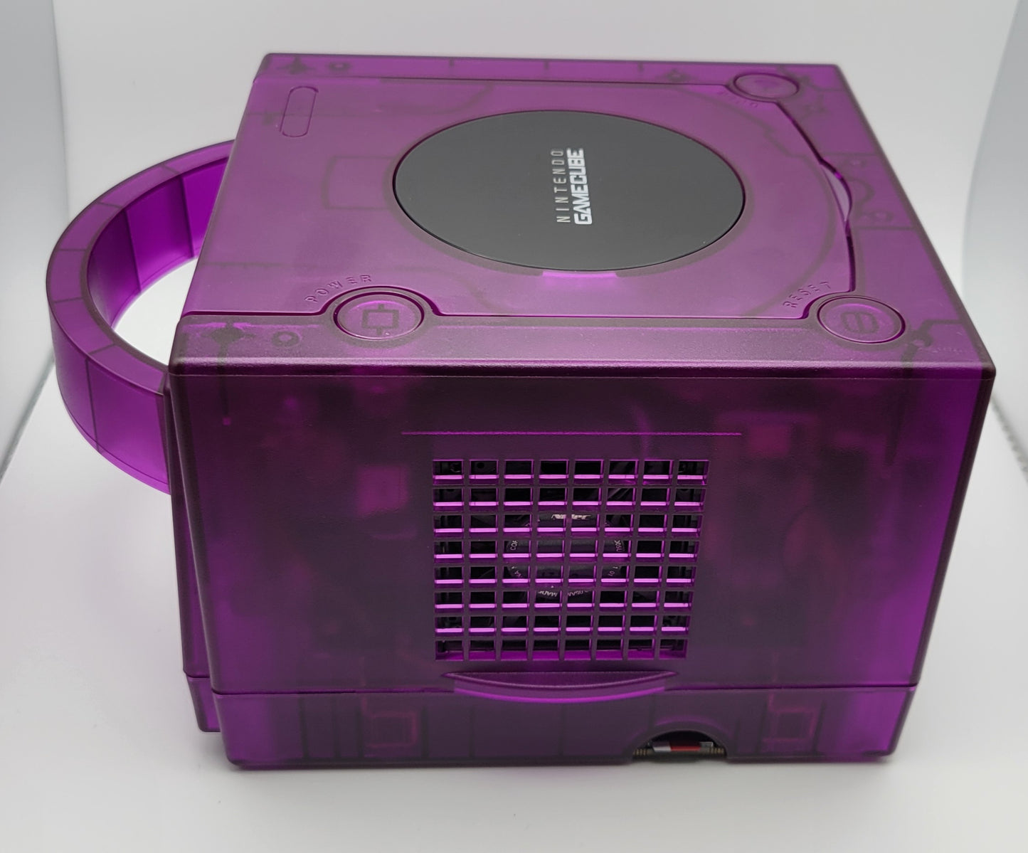 Picoloader GameCube (Transparent Purple Shell DOL-001) With Purple LED