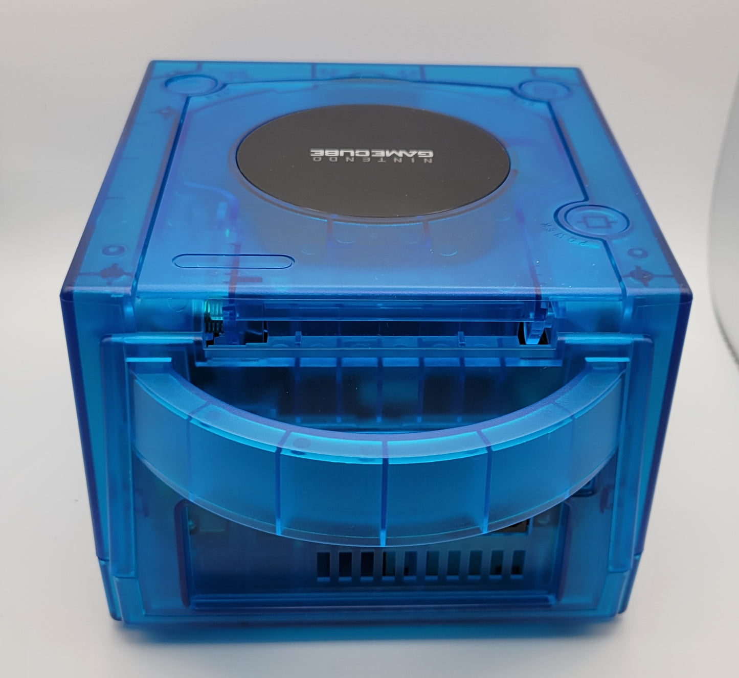 Picoloader GameCube (Transparent Blue Sky Shell DOL-001) With Blue LED