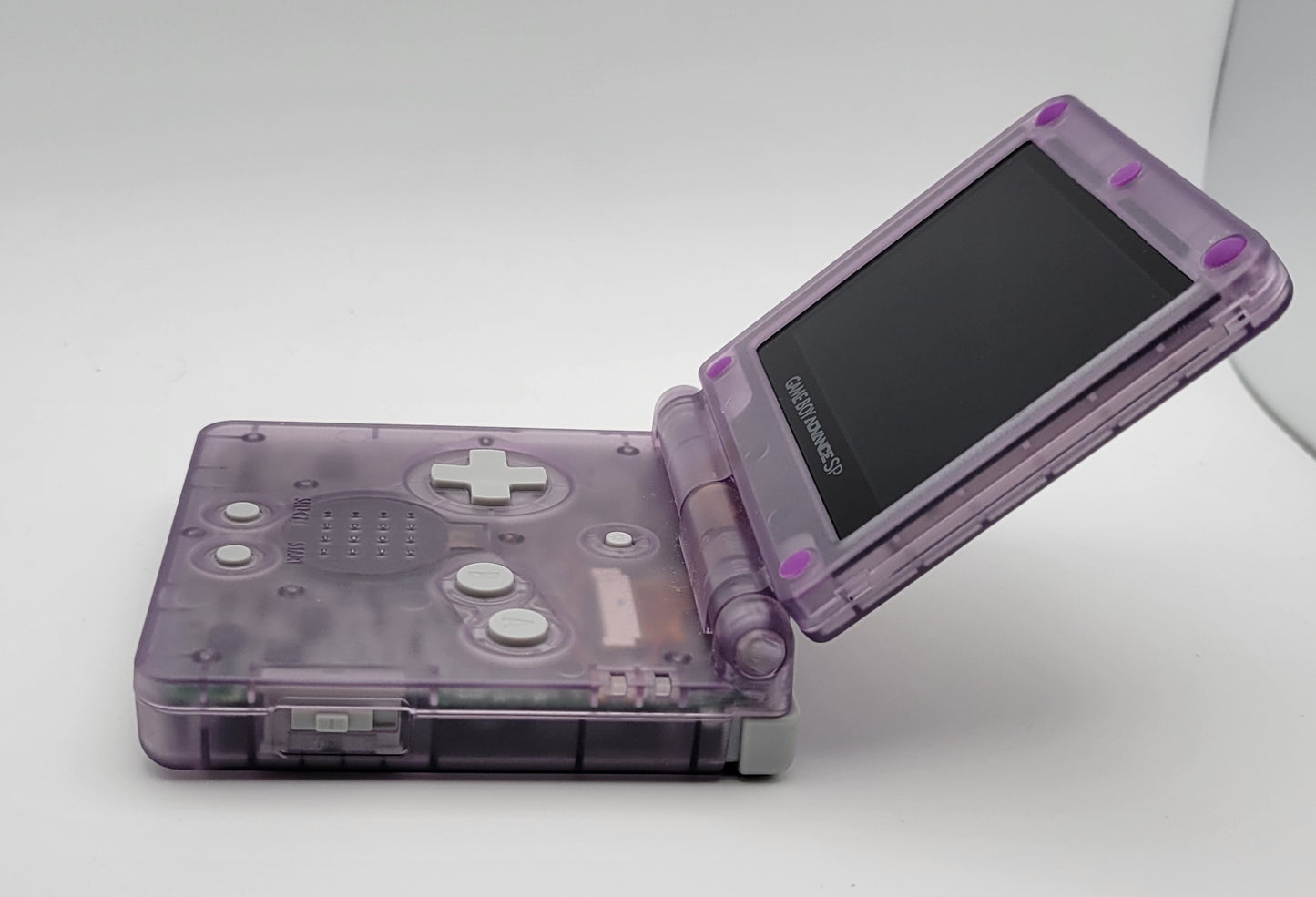 Custom Game Boy Advance SP – Clear Purple - IPS, USB-C, Full Recap, & More