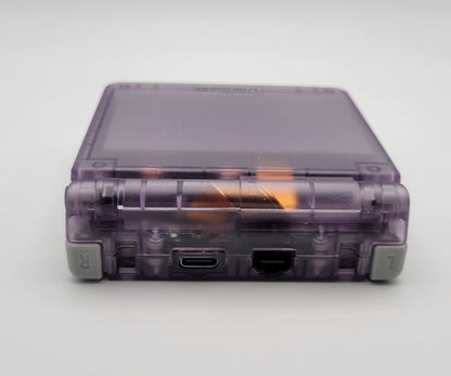 Custom Game Boy Advance SP – Clear Purple - IPS, USB-C, Full Recap, & More