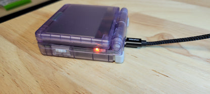 Custom Game Boy Advance SP – Clear Purple - IPS, USB-C, Full Recap, & More